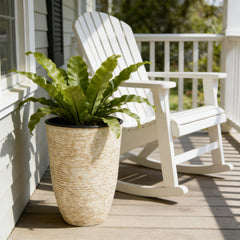 Worth removable inner pot lifted out for easy planting and repotting