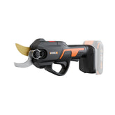 WORX pruning shear front view showing compact design and portability