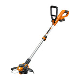WORX WG162 front view showing compact body and 12 inch cutting head for fast trimming