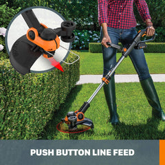 WORX two 20V 2.0Ah batteries and quick charger showing Power Share convenience