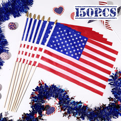 WovWeave flag held in hand showing 12x18 scale and easy waving benefit