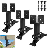 Wpbhk front view of three black roof riser brackets showing durable design and easy selection