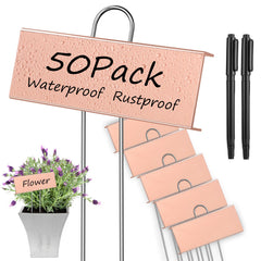 WSICSE front view of 50-pack rose gold stakes showing organized set and benefit