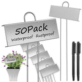 WSICSE front view of 50-pack stakes showing neat rows and benefit of many labels