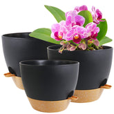 WSMKSZ front view of three planters showing compact stylish design and convenience