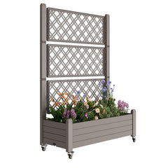 WTFGO front view planter with trellis showing vertical support and neat appearance