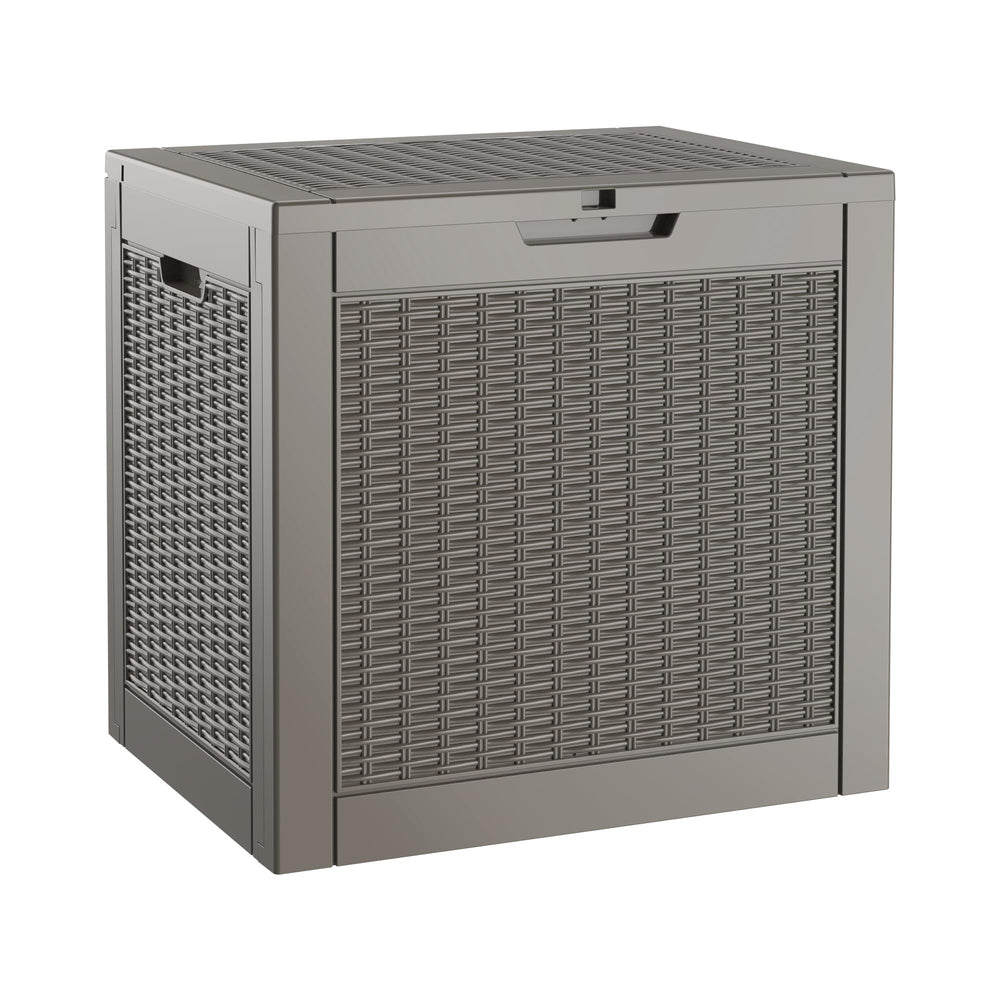 WTFGO front view rattan gray showing compact storage and stylish design