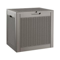 WTFGO front view rattan gray showing compact storage and stylish design