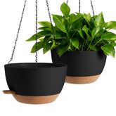 WUCEIAUU front view of hanging planter set showing modern silhouette and curb appeal