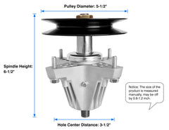 wyevee spindle pulley detail highlighting 5.5-inch pulley and belt alignment benefit