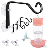 WYLUNBI hook front view showing sturdy metal hanger and suction cup benefit clear display