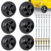 XaXmTee front view of 6-pack deck wheels kit showing complete replacement set benefits