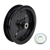 Xiaoyudou front view of flat idler pulley showing smooth rim for reliable belt tracking
