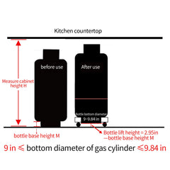 XIEEIX with propane cylinder demonstrating fit and 463 lb load capacity