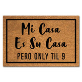 XTDJJKK front view doormat showing witty print and sturdy scraping