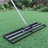 Xtmple front view of rake showing full 30-inch head for faster coverage