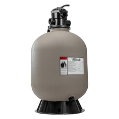 XtremepowerUS 22-inch sand filter front view showing compact tank and base for reliable filtration