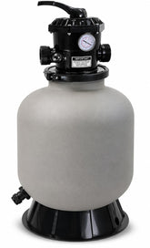 XtremepowerUS front view of 16-inch sand filter showing compact durable tank and easy access