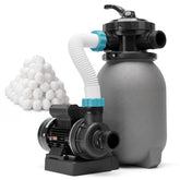 XtremepowerUS front view of filter pump showing compact setup and quick-start benefit