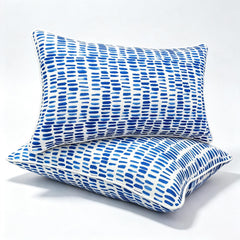 XXPILOS front view of both 12x20 pillows showing pattern and color benefits