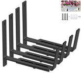 Y&M front view of mounted planter brackets showing sturdy support and clean finish