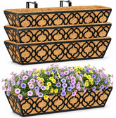 Y&M front view of 24 inch railing planter shows clean lines and durable finish