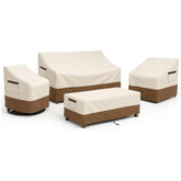 Yagvany front view of full covered patio set showing cohesive protection