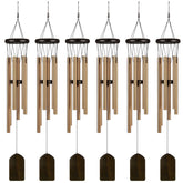 Yahenda front view bronze wind chimes showing rustic design and outdoor charm