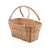 YAHUAN front view of woven wicker basket showing rustic appeal