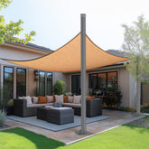 Yakmax front view pole showing full 10ft height and sturdy profile for reliable shade