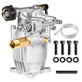 YAMATIC front view pump showing compact housing and easy replacement benefit