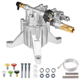 YAMATIC front view of vertical pump showing mounting flanges and shaft for easy replacement