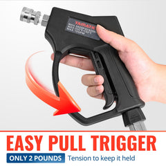 YAMATIC one-finger trigger and shockproof handle for reduced fatigue and precise control