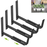 Y&M front view of mounted brackets showing stable planter support