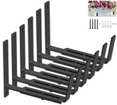 Y&M front view of six mounted planter brackets showing stable display benefit