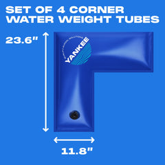 Yankee Pool Pillow close-up of wide valve and twist cap for fast leakproof filling