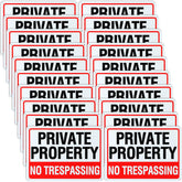 Yaocom front view of metal no trespassing signs showing clear warning benefit