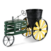 Yaocom metal tractor planter front view showing vintage charm and durable build
