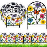 Yaocom front view of six decorative fence panels showing floral design and benefit curb appeal