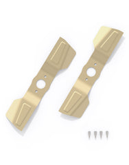YARBO straight blades front view showing two blades and bolts, durable replacement benefit
