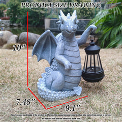 Yardancer dragon lit at night glowing from lantern to create cozy outdoor mood
