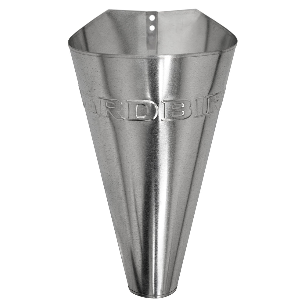 Yardbird front view galvanized cone showing durable finish and size benefits