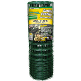 YARDGARD front view of the green 28x50 rabbit fence showing compact roll and label protects garden