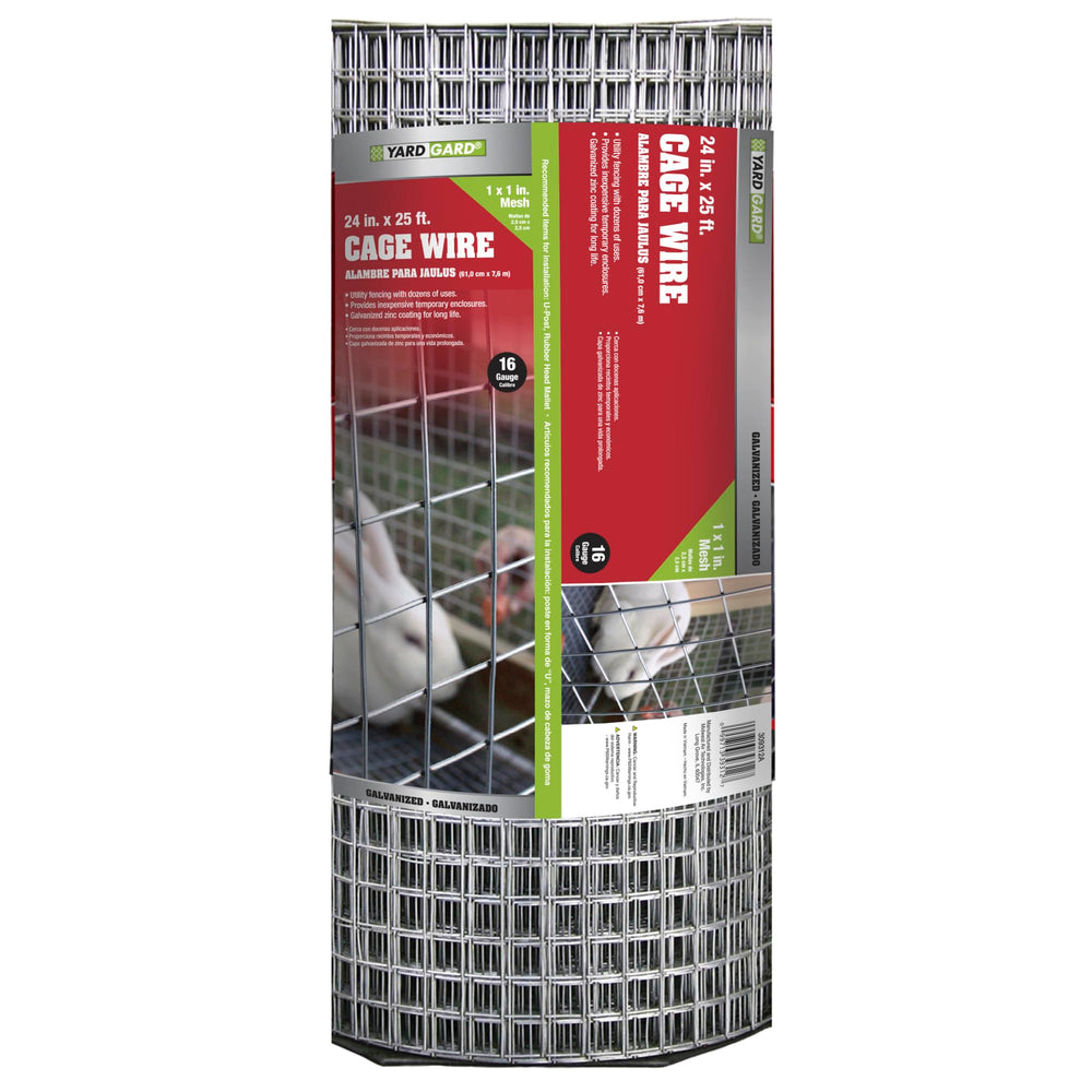 YARDGARD front view galvanized roll showing compact storage and durable finish