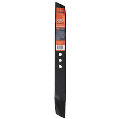 YARDMAX 22 in. blade front view showing mounting holes and fit benefit