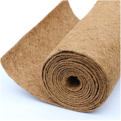 Yarrdfir front view of rolled coco coir liner showing natural fiber and coverage benefit