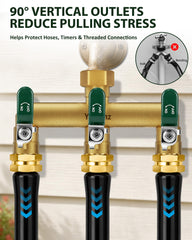 Yayamz wide outlet spacing with garden timer for easy accessory installation
