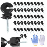 YCFERESY kit front view showing 100 insulators and accessories for quick installation