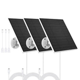 YCTechCam solar panel front view showing compact 5W design and branding, improves uptime