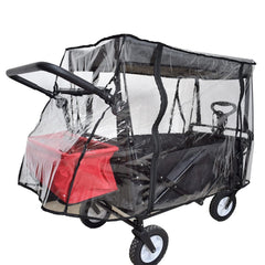 YEEDOIDO front view of clear rain cover showing full protection and visibility